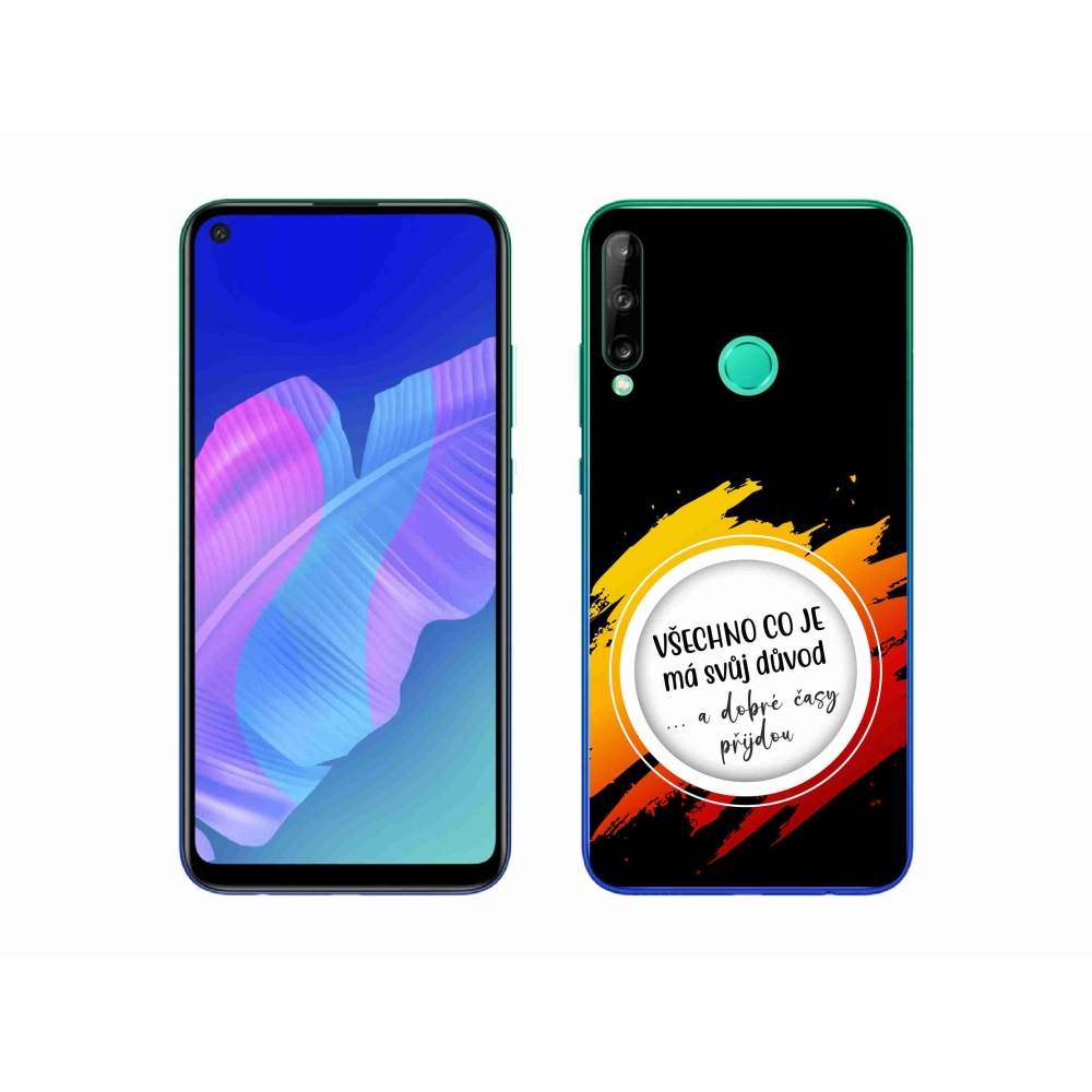 Gelový kryt mmCase na Huawei P40 Lite E - citát 3 černé pozadí