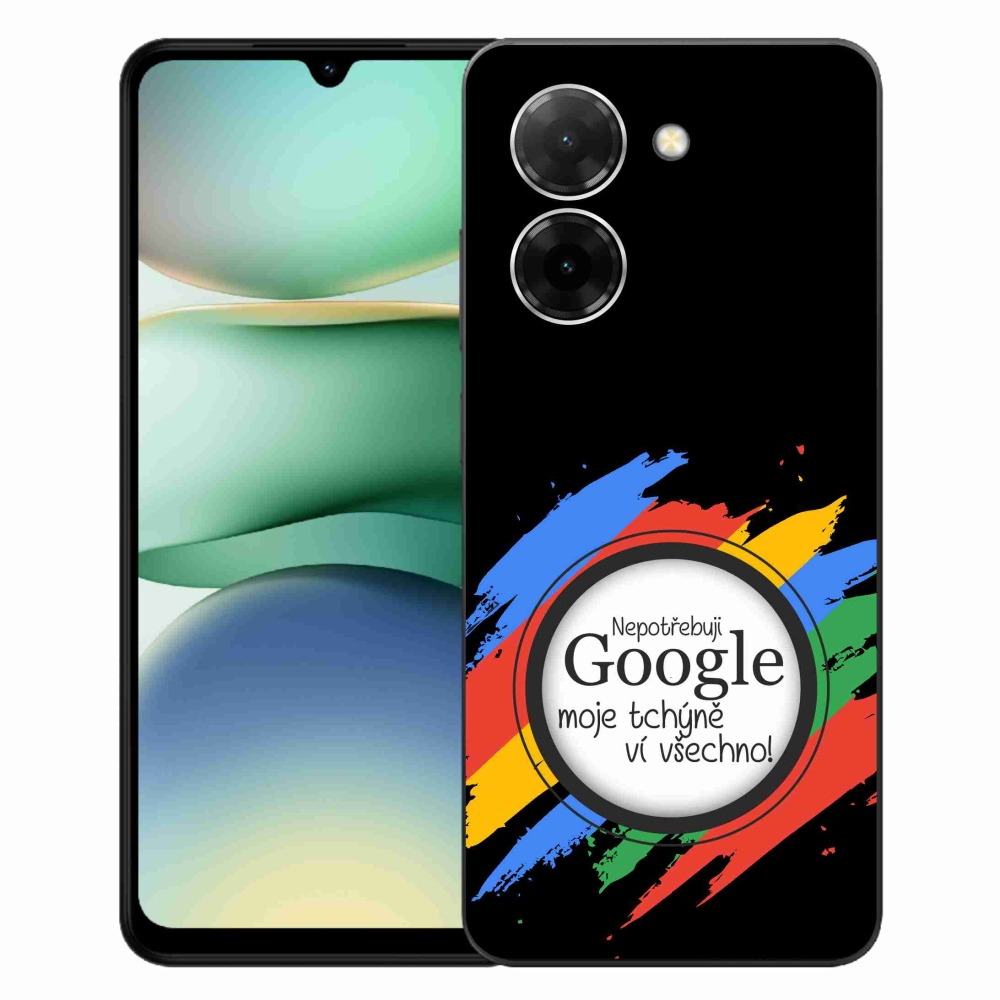 Gelový kryt mmCase na Xiaomi Redmi A5 (171.7x77.8x8.3mm) - tchýně ví všechno černé pozadí