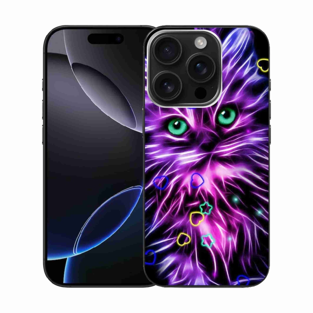 Gelový kryt mmCase na iPhone 16 Pro - abstraktní kočka