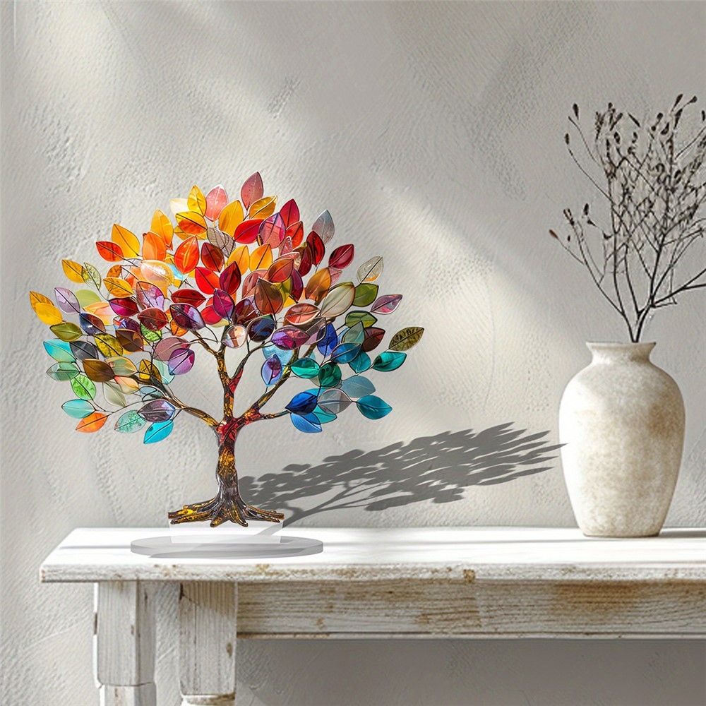 Designová stolní dekorace Strom života z transparentního akrylu