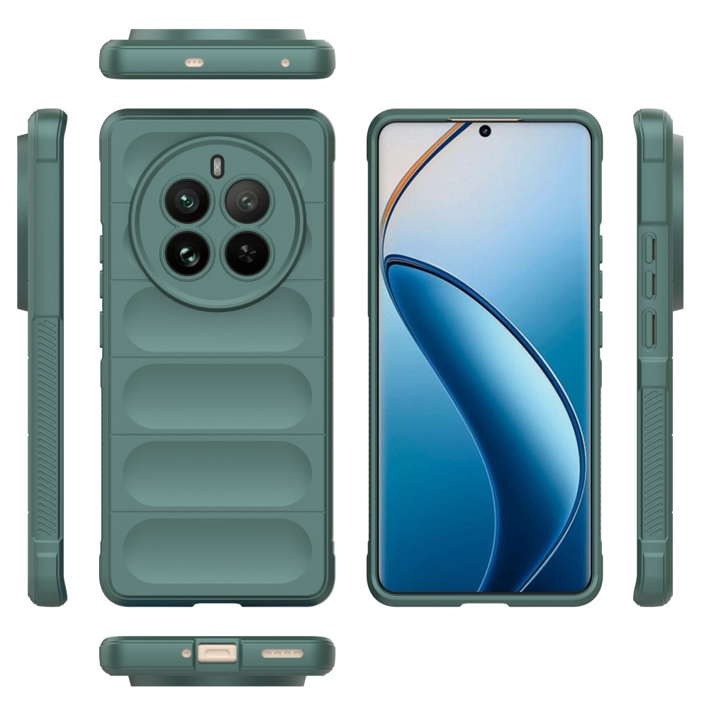 Rugg odolný gelový obal na Realme 12 Pro 5G/12 Pro+ 5G - zelený