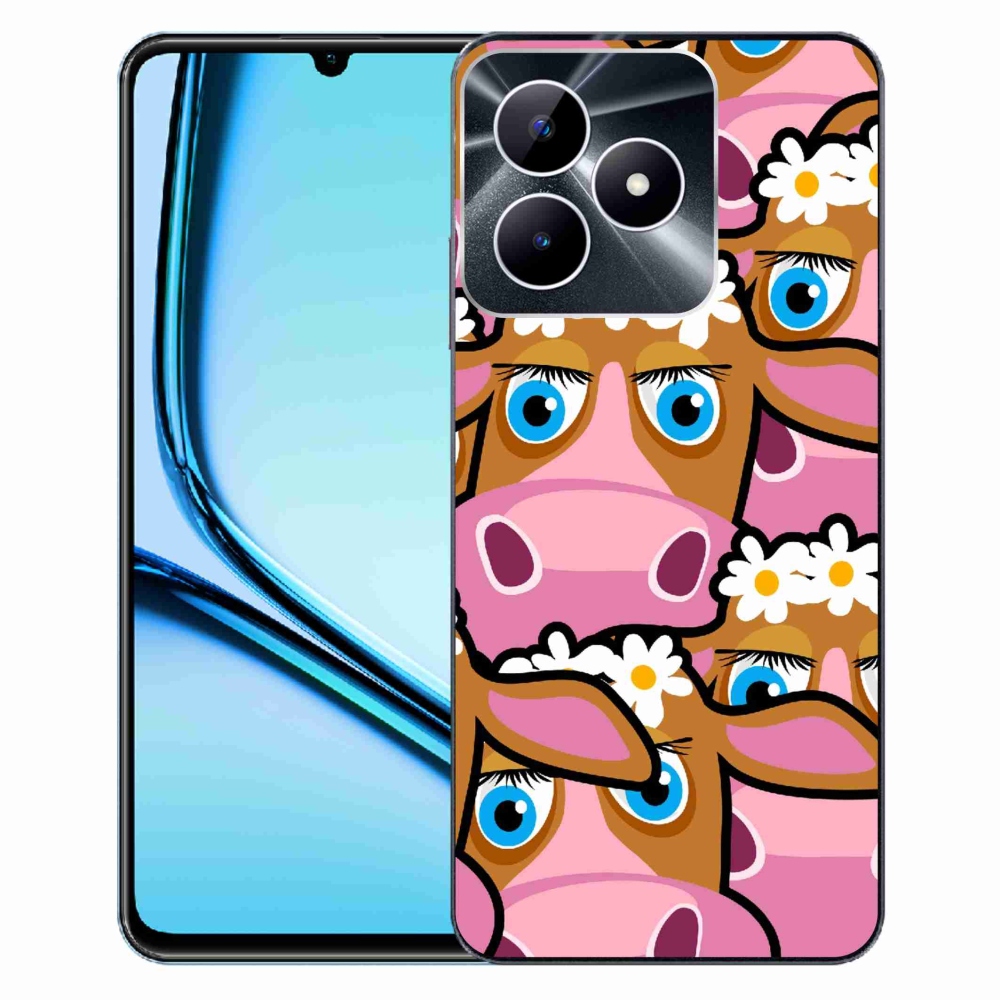 Gelový kryt mmCase na Realme Note 50 - kreslené kravičky