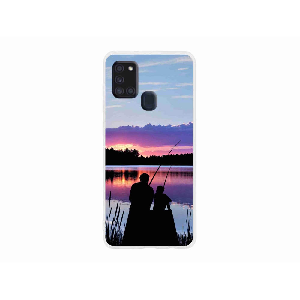 Gelový kryt mmCase na Samsung Galaxy A21s - rybaření 2
