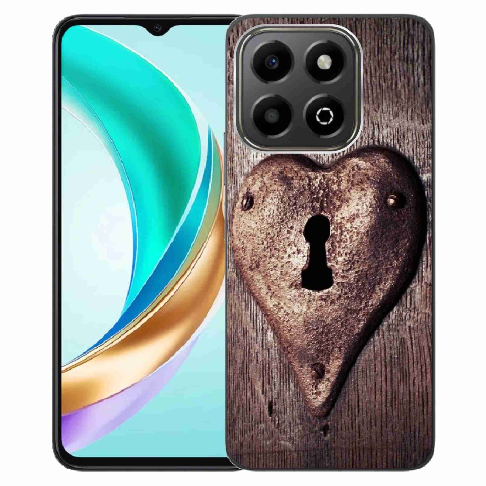 Gelový kryt mmCase na Honor X6b - zámek ve tvaru srdce