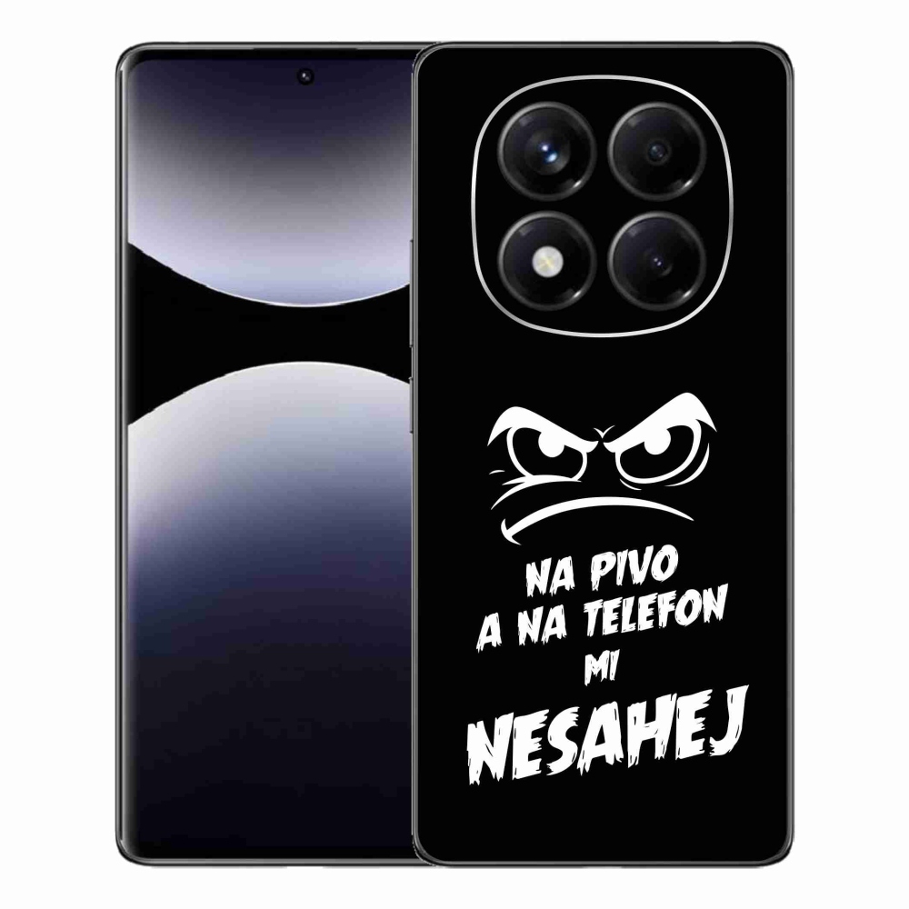 Gelový kryt mmCase na Xiaomi Redmi Note 14 Pro - pivní motiv 2 černé pozadí