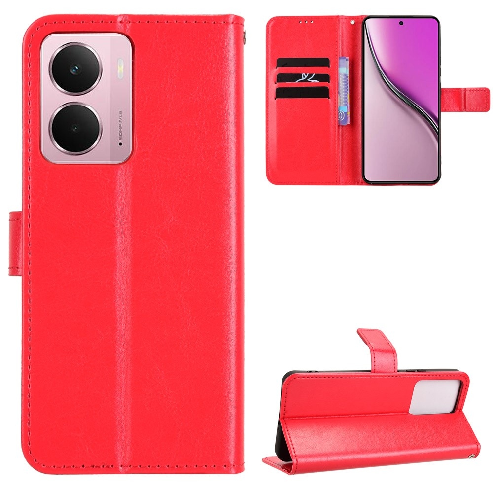 Crazy knížkové pouzdro na Realme 14 5G - červené