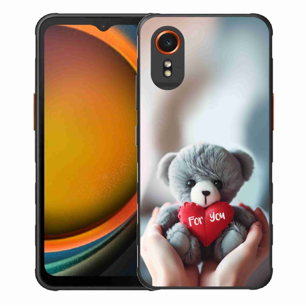 Gelový kryt mmCase na Samsung Galaxy Xcover 7 - medvídek pro zamilované