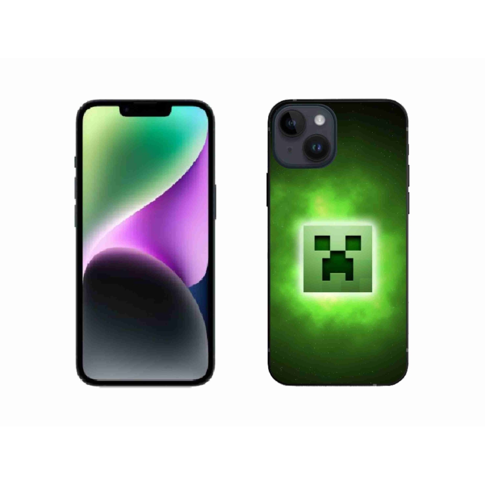 Gelový kryt mmCase na iPhone 14 - minecraft