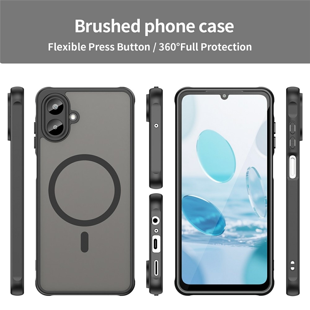 Case matný gelový obal s MagSafe na Samsung Galaxy A07 4G - černý