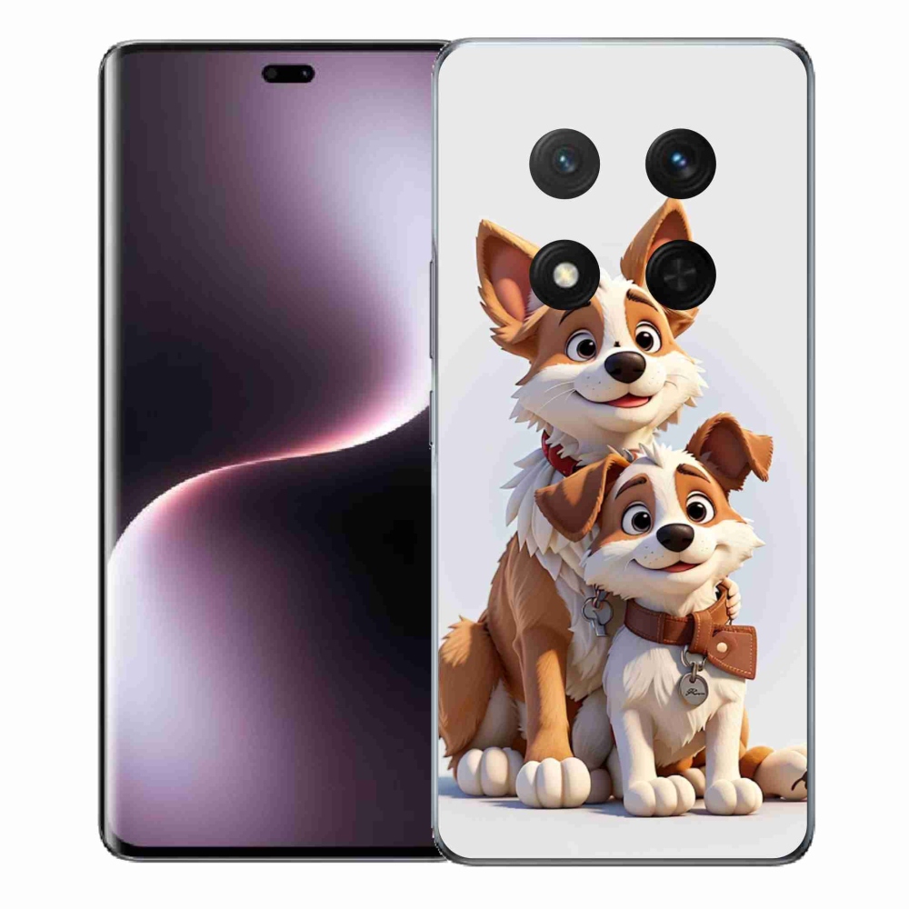 Gelový kryt mmCase na Honor Magic 7 Lite 5G - kreslení psi