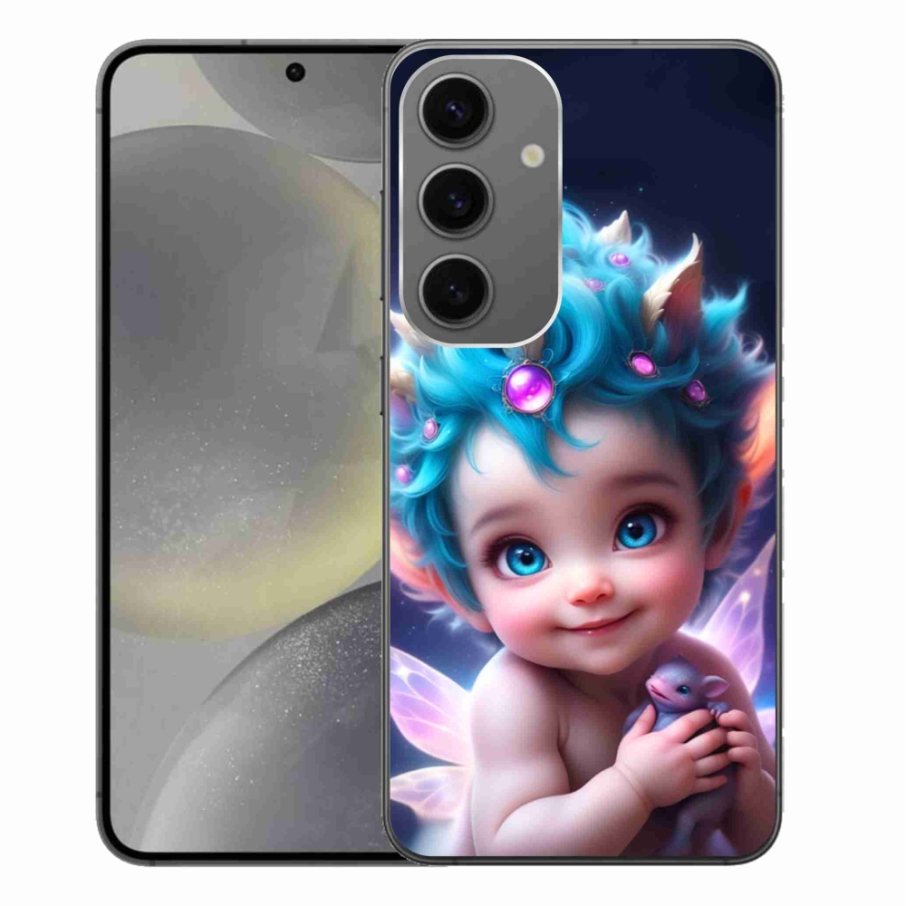 Gelový kryt mmCase na Samsung Galaxy S24+ - dítě s motýlími křídly