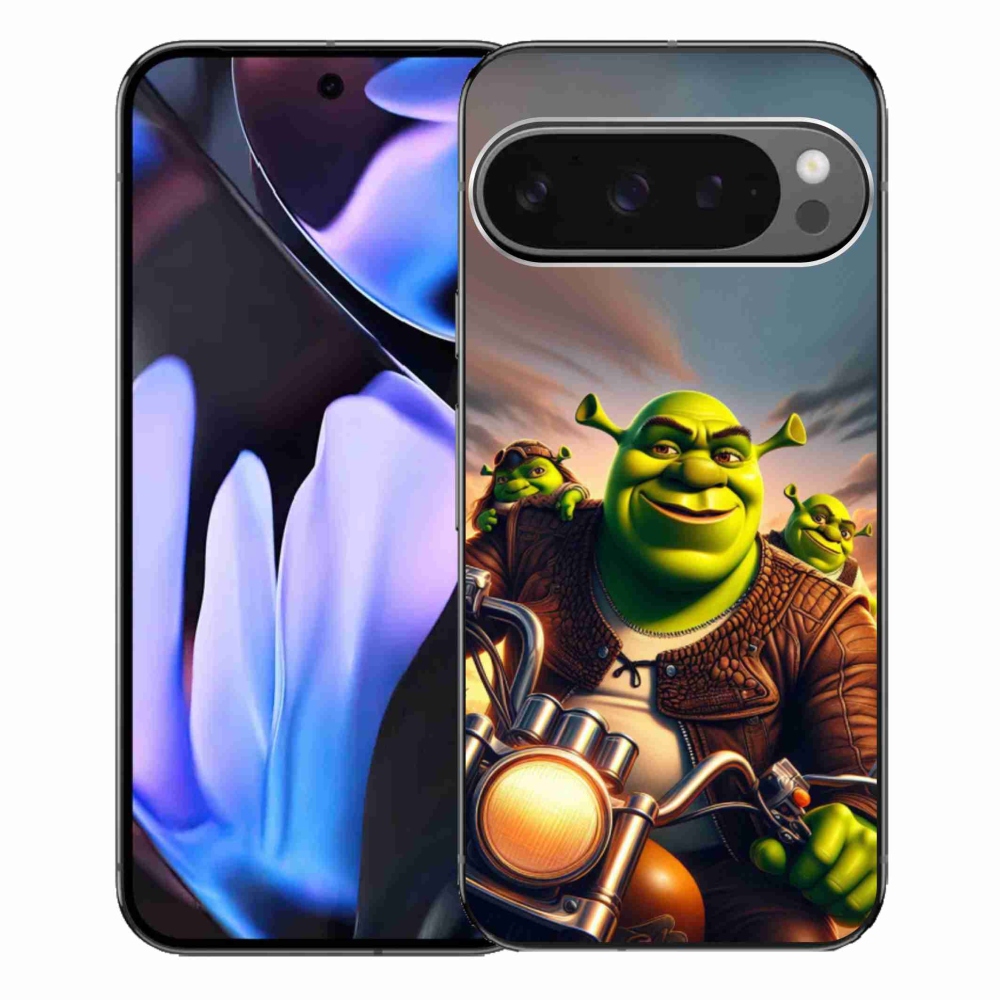 Gelový kryt mmCase na Google Pixel 9 Pro XL - shrek na motorce