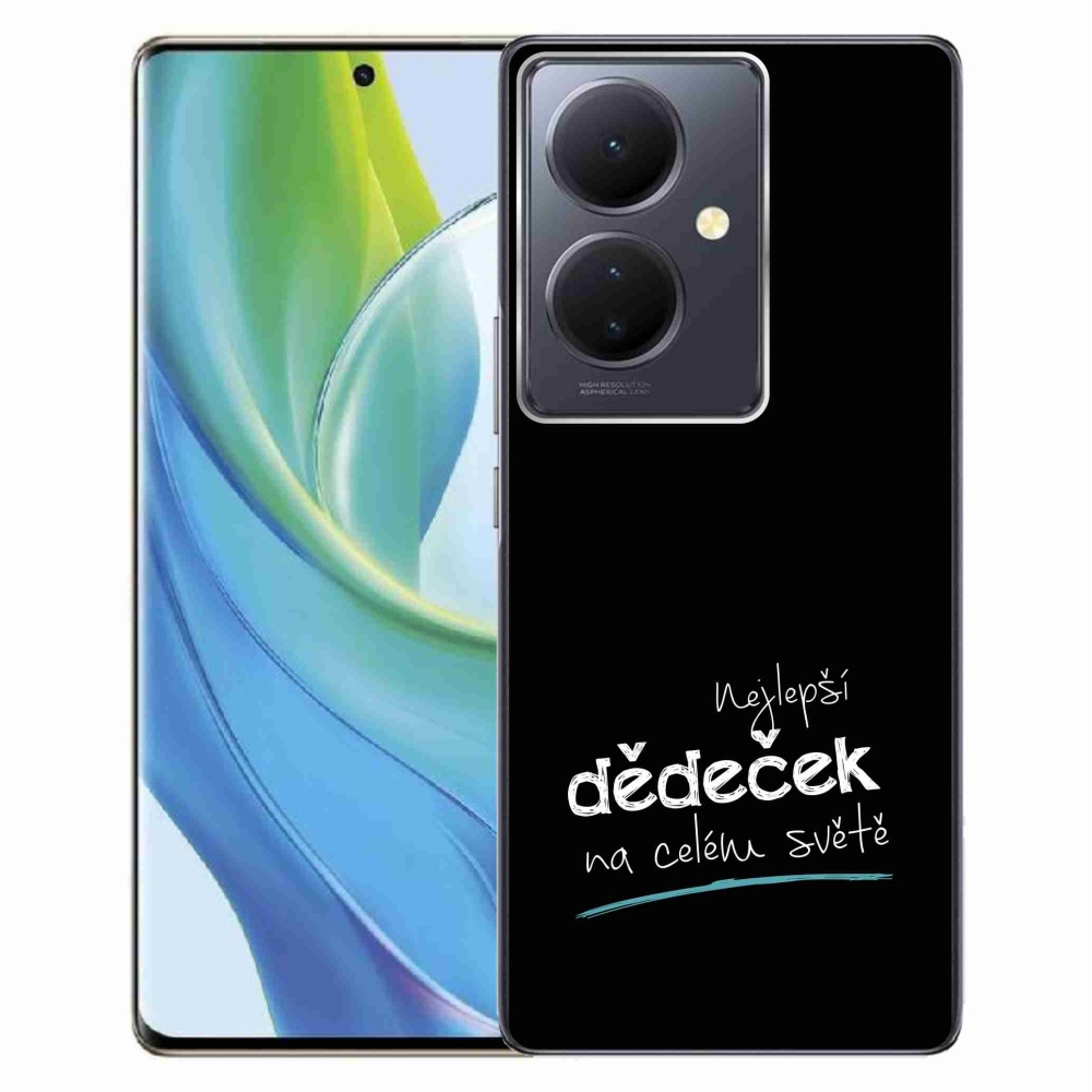 Gelový kryt mmCase na Vivo V29 Lite 5G - nejlepší dědeček 3 černé pozadí