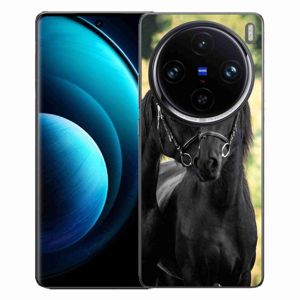Gelový kryt mmCase na Vivo X100 Pro 5G - dva černí koně