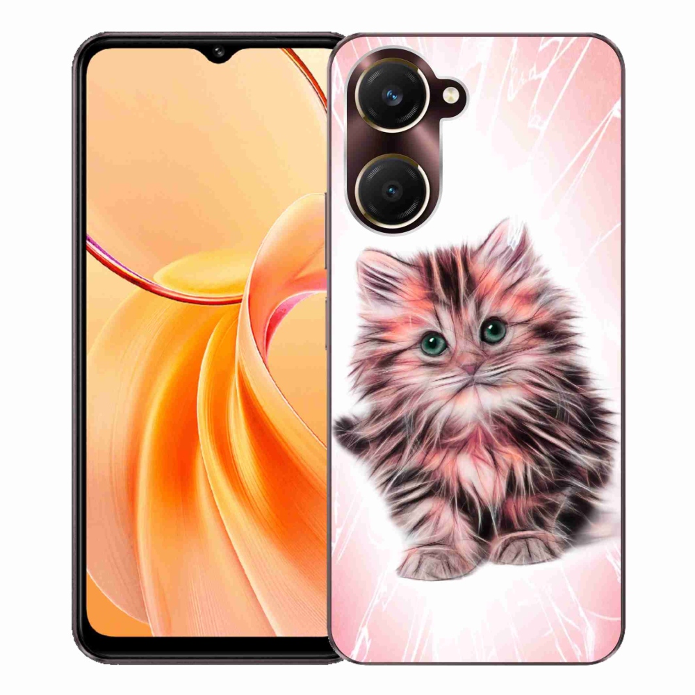 Gelový kryt mmCase na Vivo Y28s 5G - roztomilé kotě