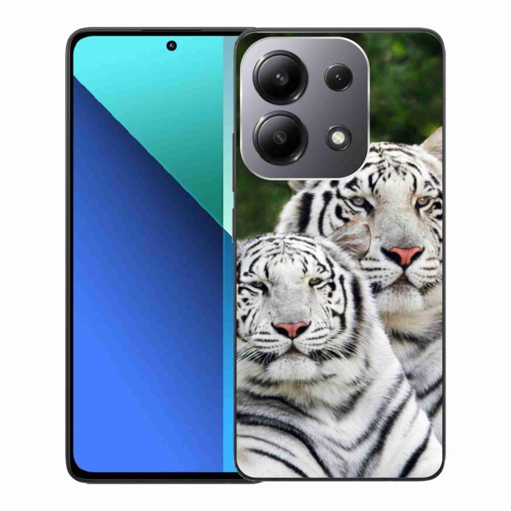 Gelový obal mmCase na Xiaomi Redmi Note 13 - bílí tygři