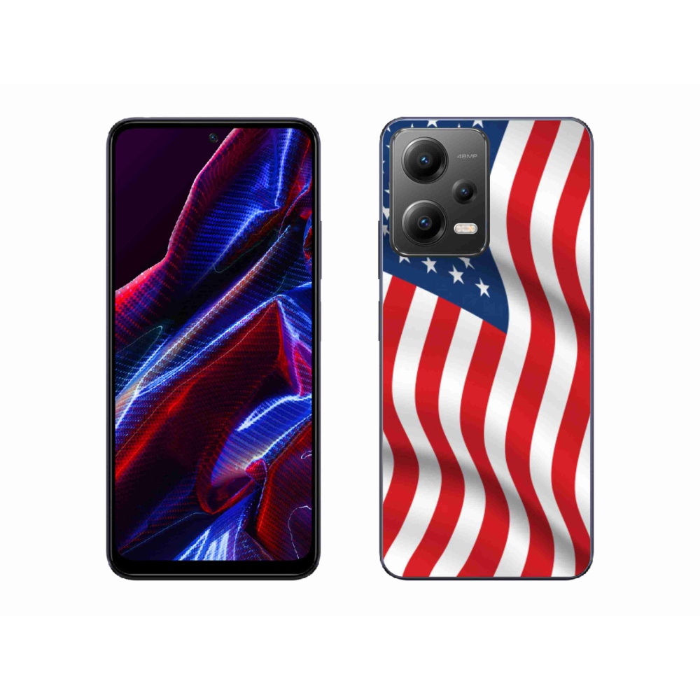 Gelový kryt mmCase na mobil Xiaomi Redmi Note 12 5G - USA vlajka