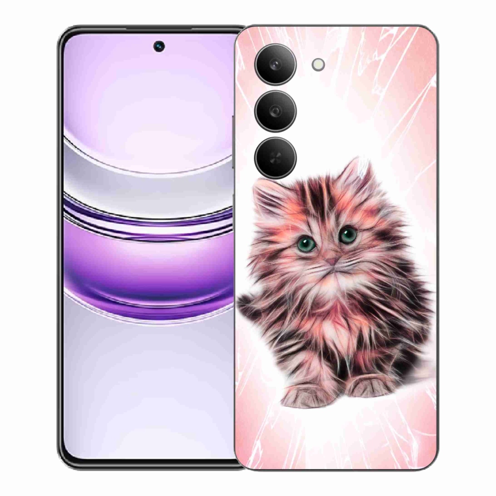 Gelový kryt mmCase na Realme 14x 5G - roztomilé kotě