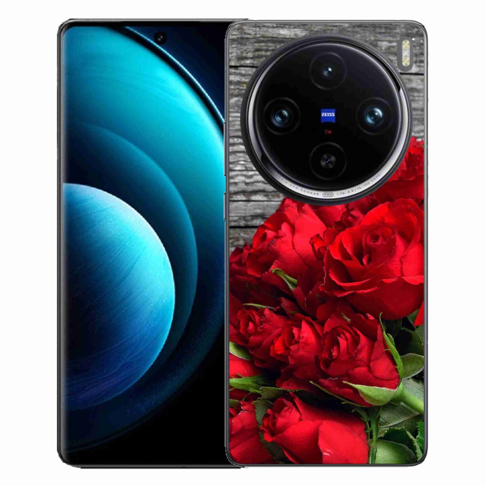 Gelový kryt mmCase na Vivo X100 Pro 5G - červené růže
