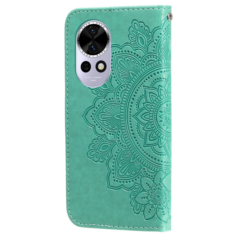 Mandala knížkové pouzdro na Huawei Nova 13 5G - modrozelené