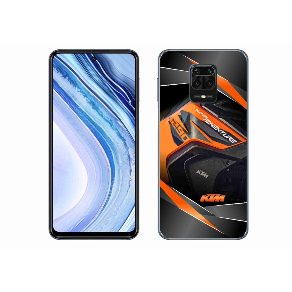 Gelový kryt mmCase na Xiaomi Redmi Note 9 Pro - motorka ktm