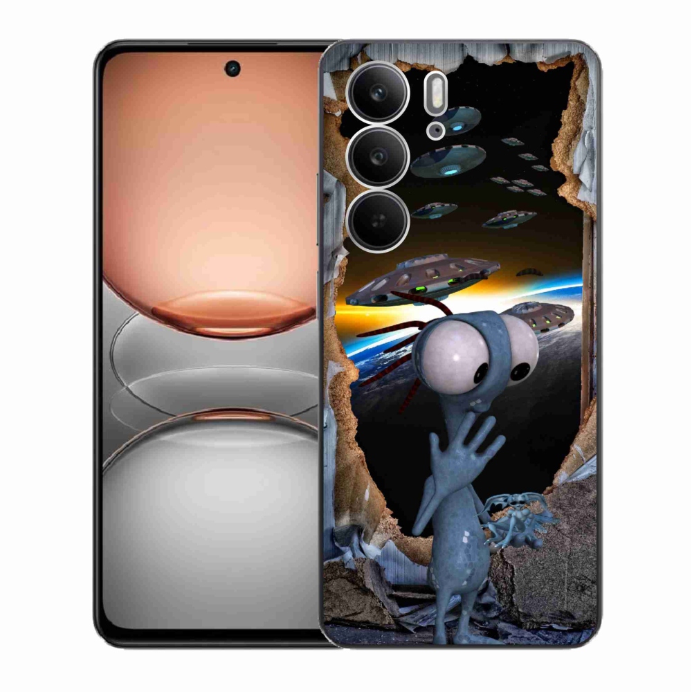 Gelový kryt mmCase na Realme C75 - mimozemšťan