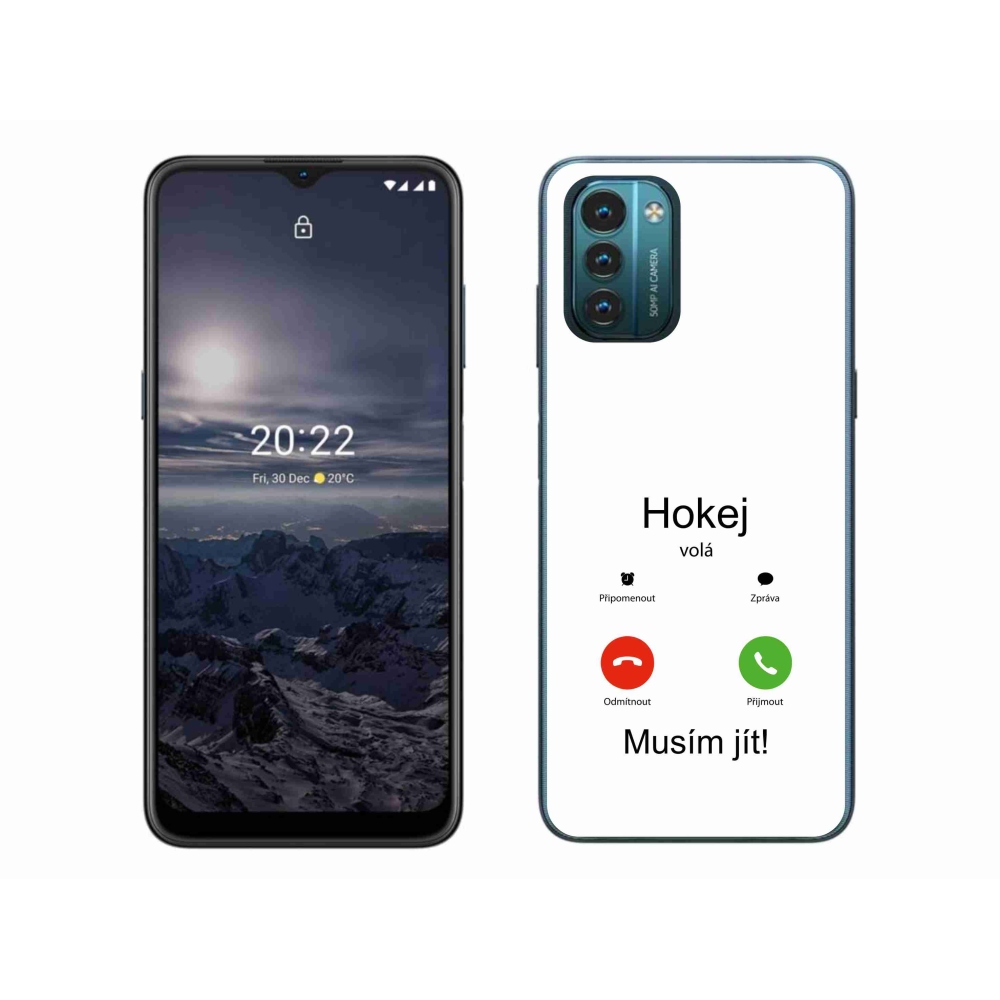 Gelový kryt mmCase na Nokia G11/G21 - hokej volá bílé pozadí