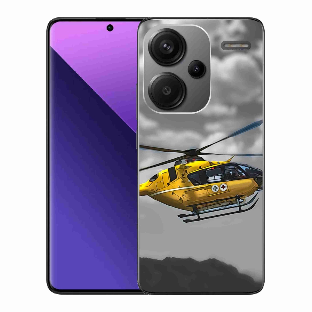 Gelový kryt mmCase na Xiaomi Redmi Note 13 Pro+ 5G - žlutá helikoptéra