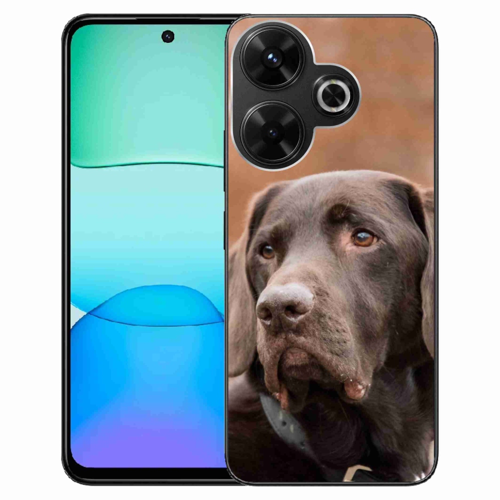 Gelový obal mmCase na Xiaomi Redmi 13 4G/Poco M6 4G - hnědý labrador
