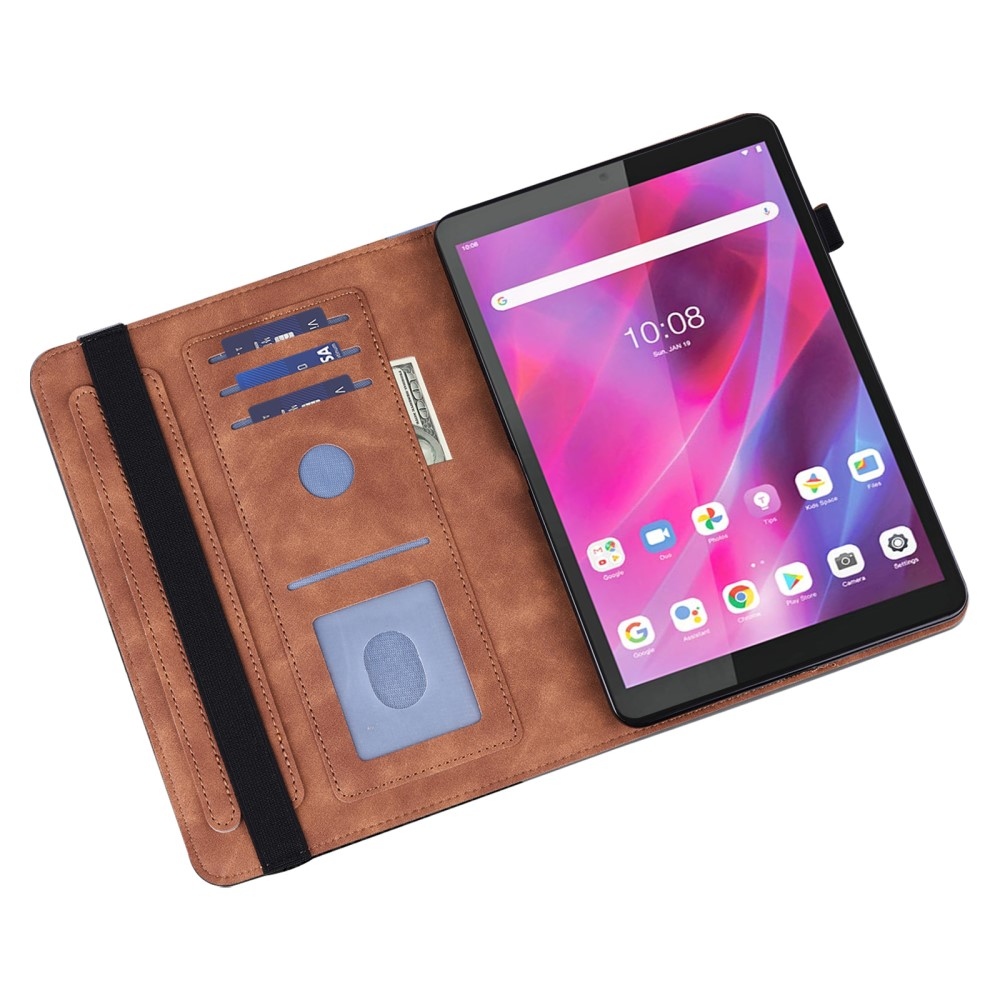 Flower zavírací pouzdro na Lenovo Tab M8 4. Gen (2024) - hnědé