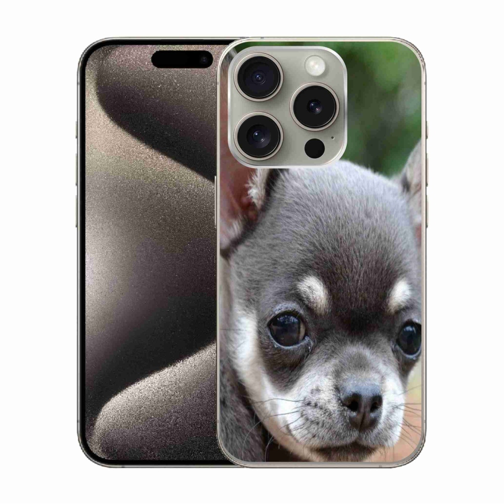 Gelový obal mmCase na iPhone 15 Pro - čivava