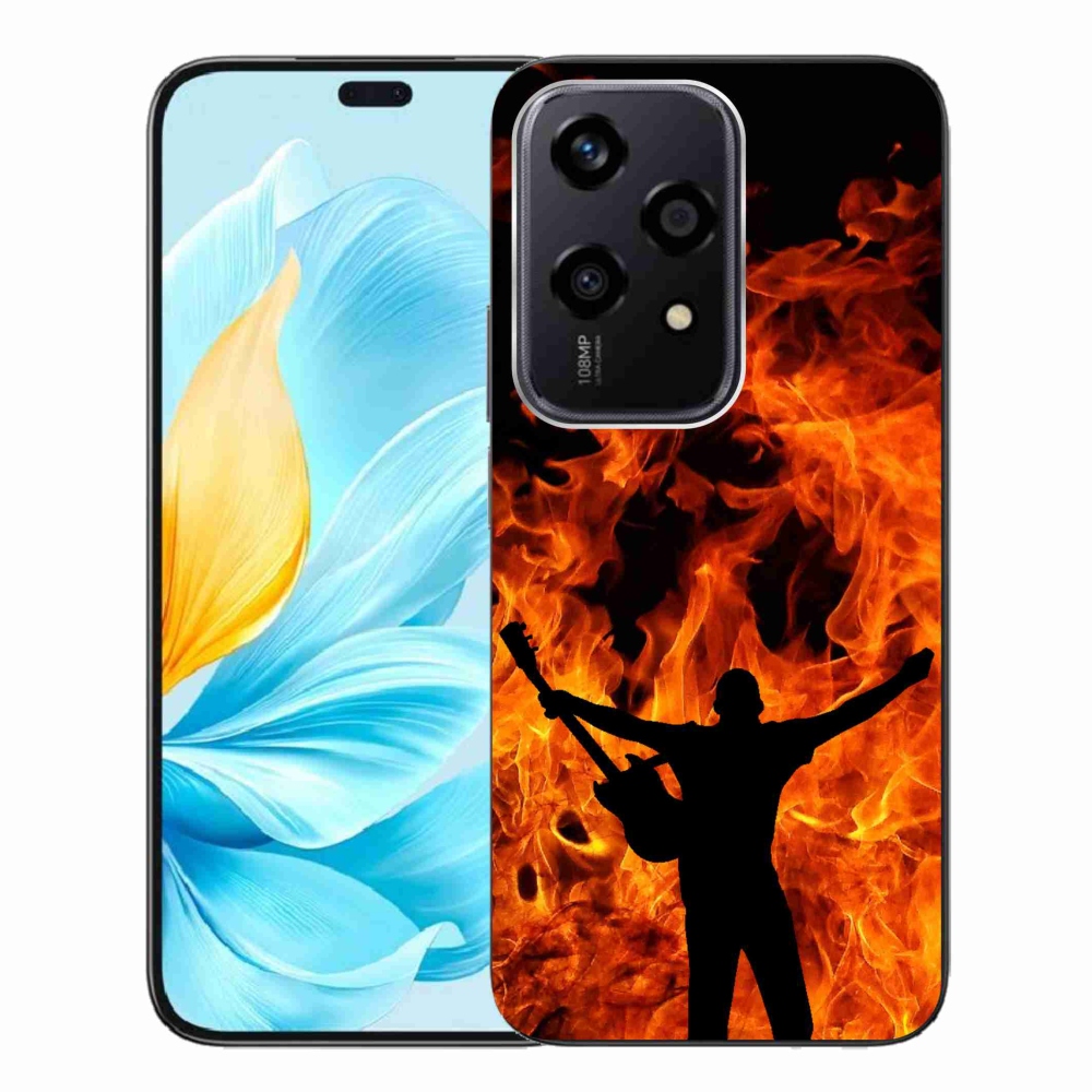 Gelový kryt mmCase na Honor 200 Lite 5G - muzikant a oheň