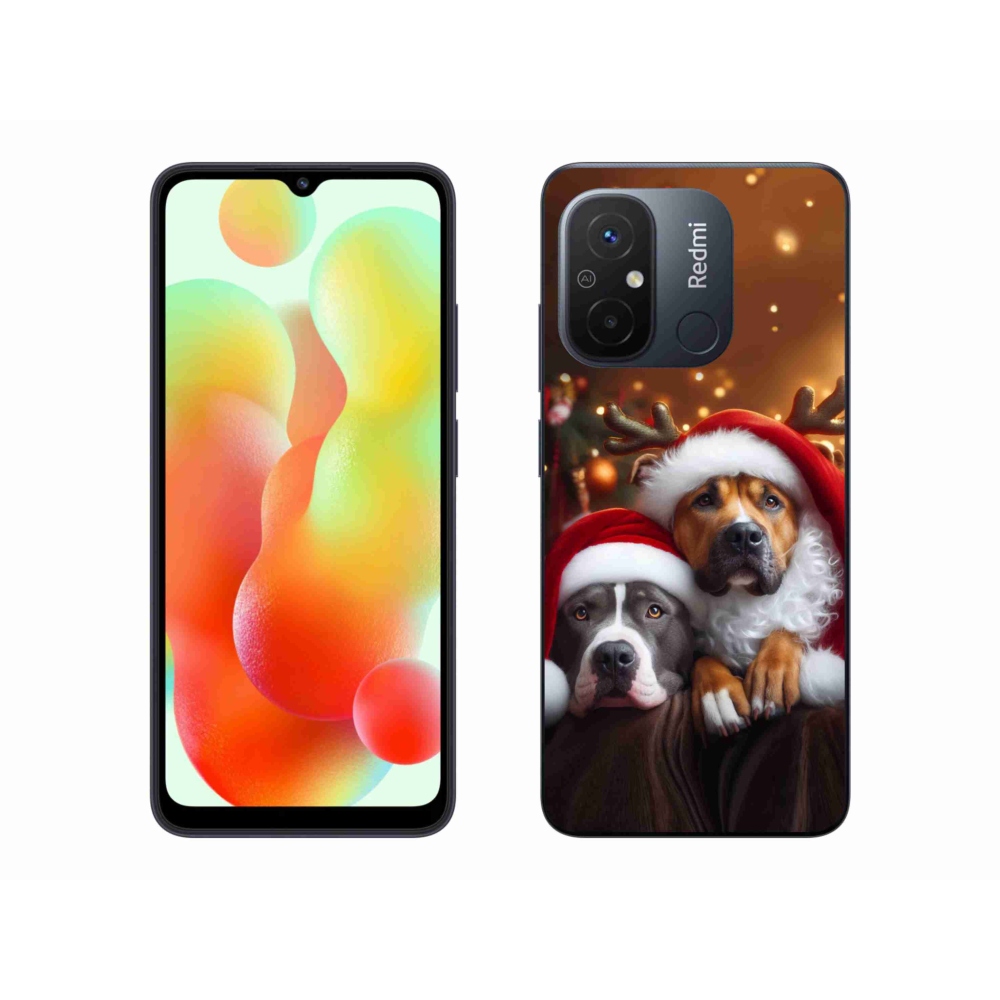 Gelový kryt mmCase na Xiaomi Redmi 12C - vánoční psi
