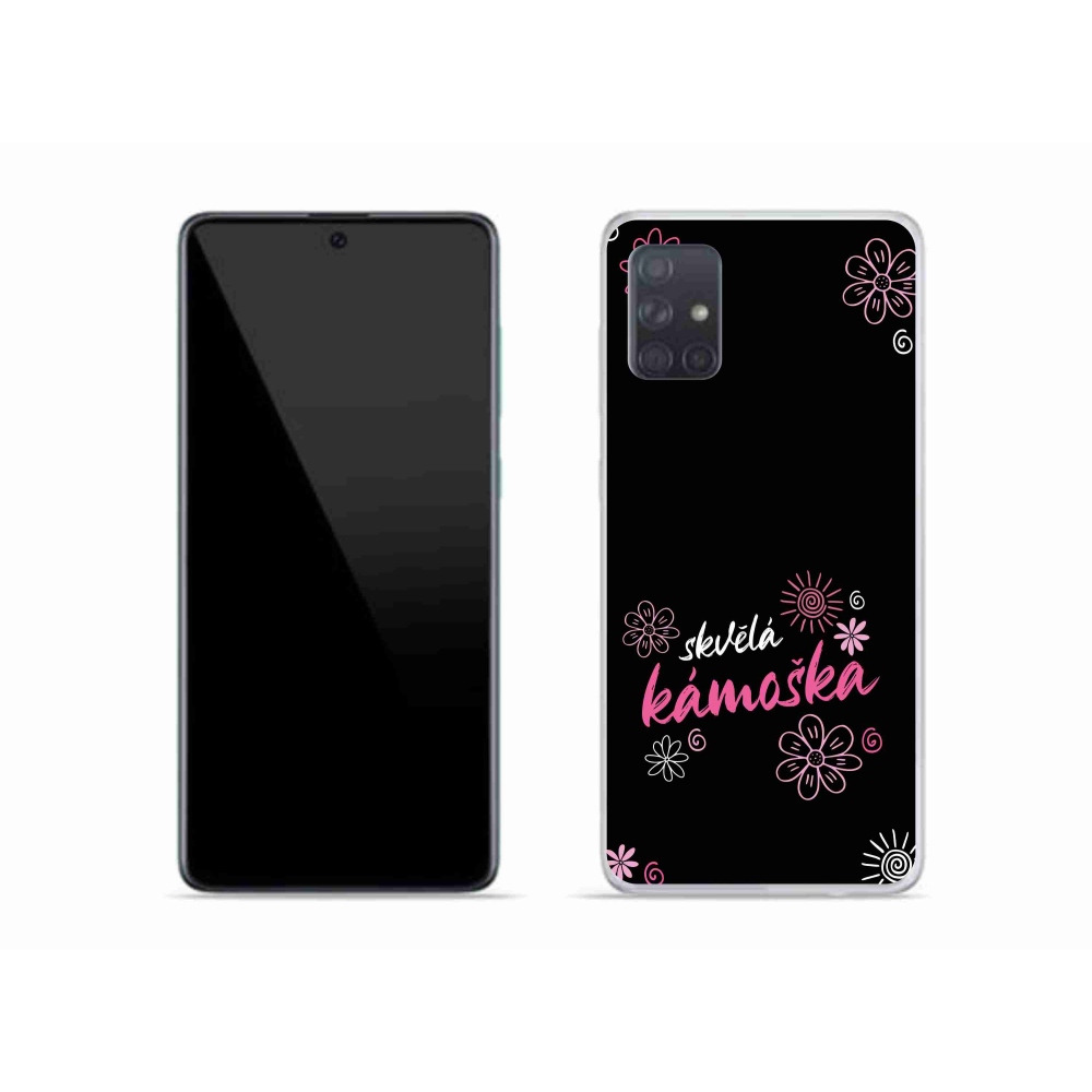 Gelový kryt mmCase na Samsung Galaxy A51 - skvělá kámoška černé pozadí