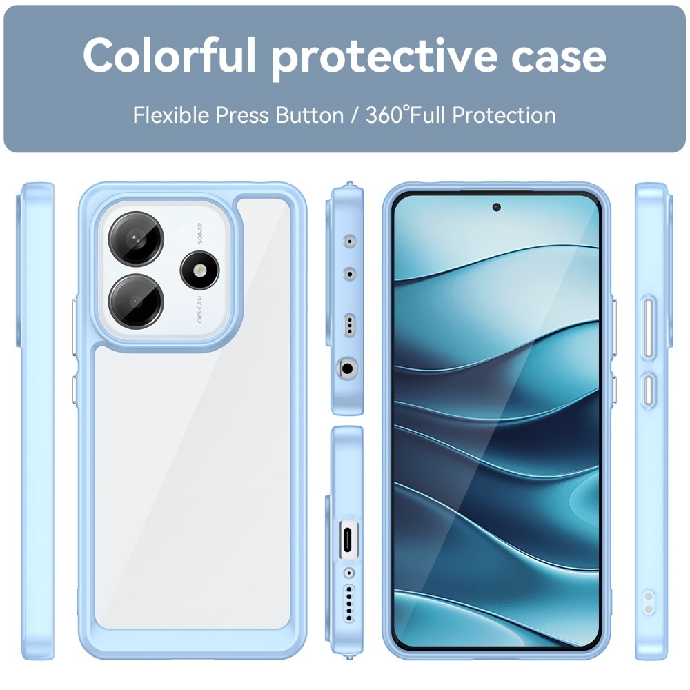 Gelový obal s pevnými zády na Xiaomi Redmi Note 14 5G - modrý