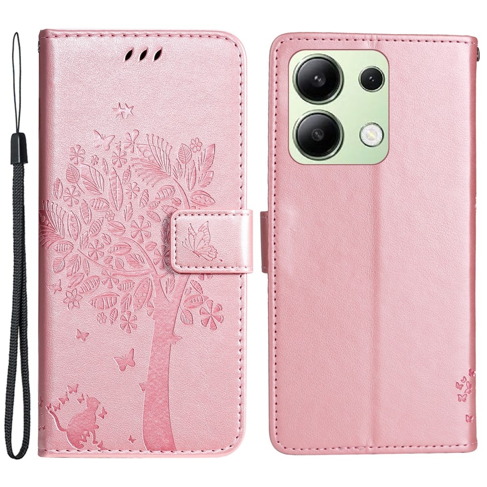 Trees knížkové pouzdro na Xiaomi Redmi Note 13 - růžovozlaté