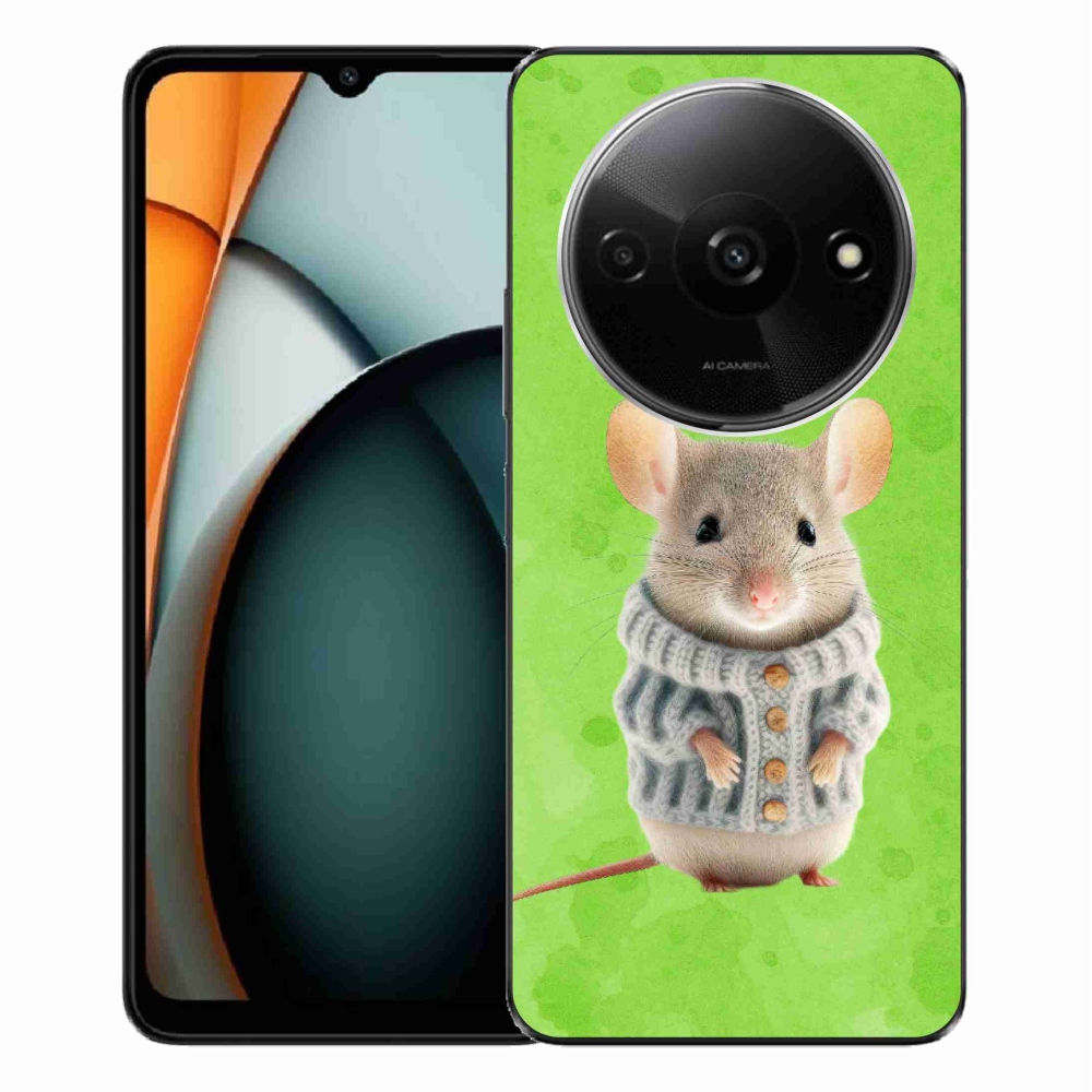 Gelový kryt mmCase na Xiaomi Redmi A3 - myška ve svetru