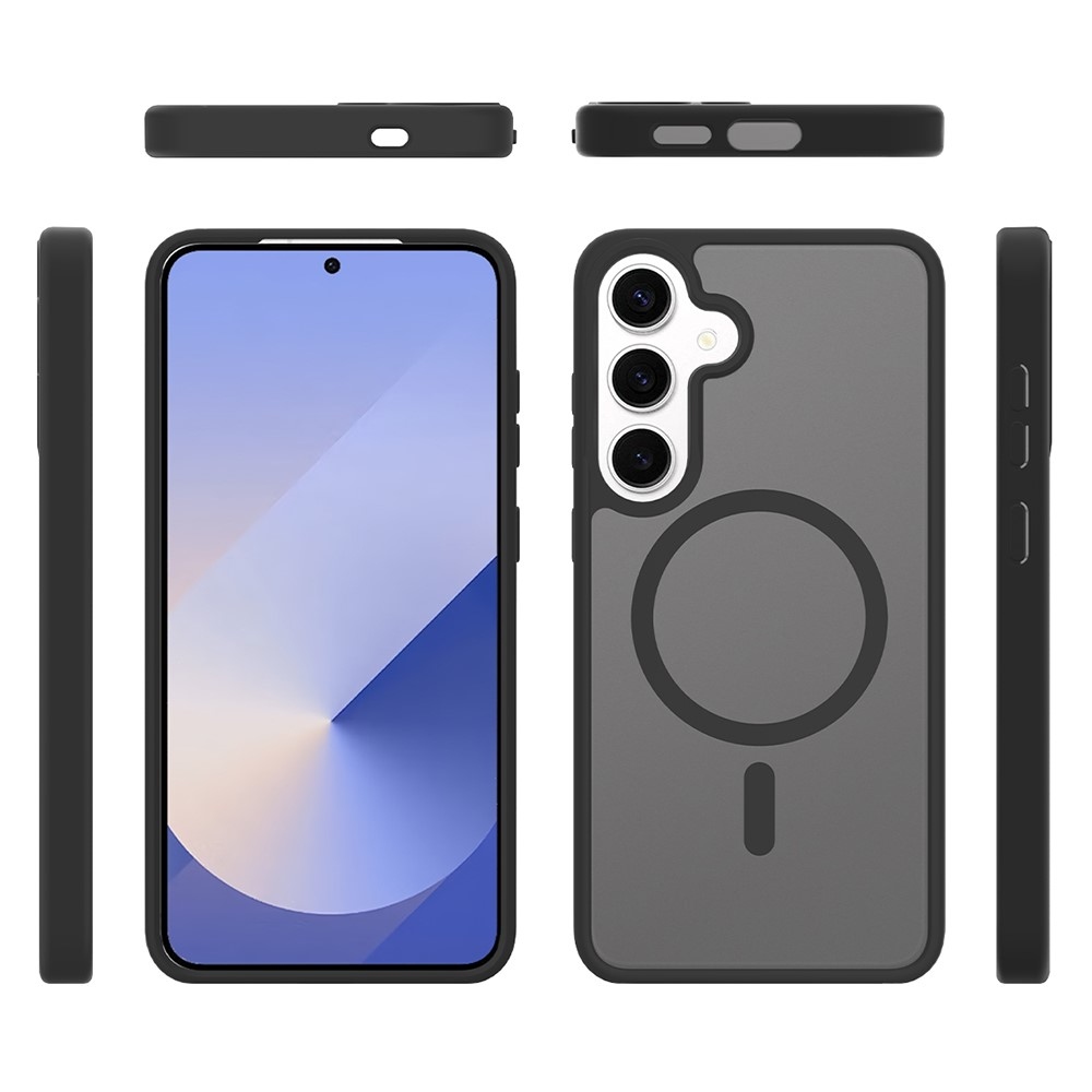 Skin gelový obal s pevnými zády a podporou MagSafe na Samsung Galaxy S25+ - černý