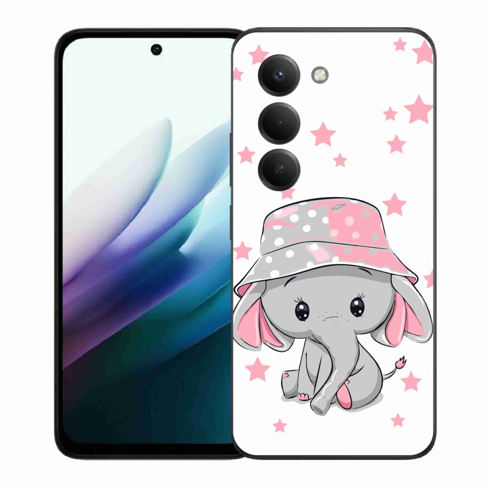 Gelový kryt mmCase na Xiaomi Redmi 15 4G/5G (171mm) - růžový slon