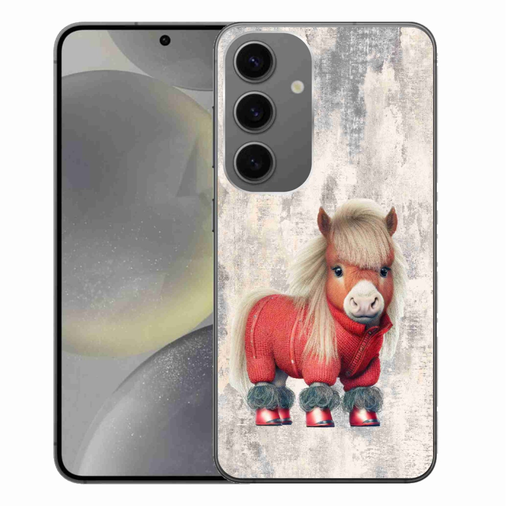Gelový kryt mmCase na Samsung Galaxy S24+ - poník ve svetru