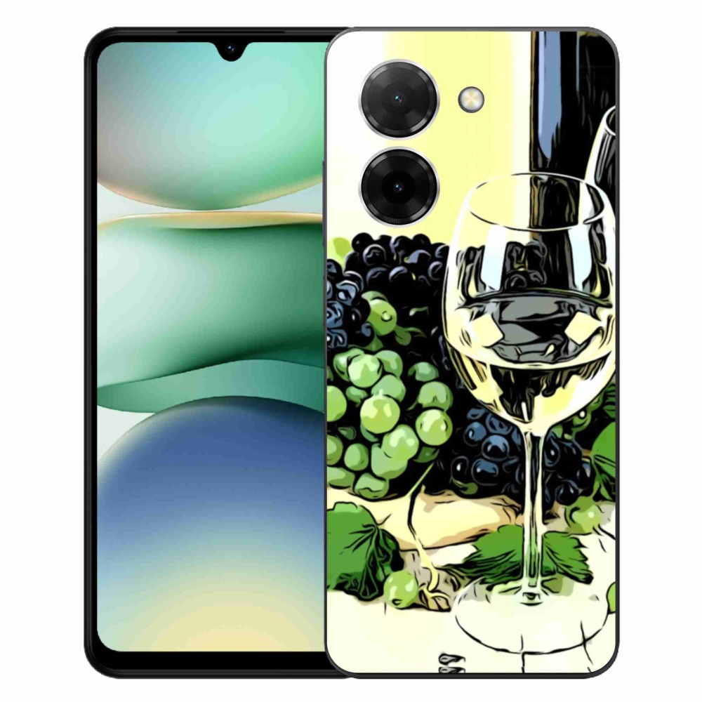 Gelový kryt mmCase na Xiaomi Redmi A5 (171.7x77.8x8.3mm) - sklenka vína