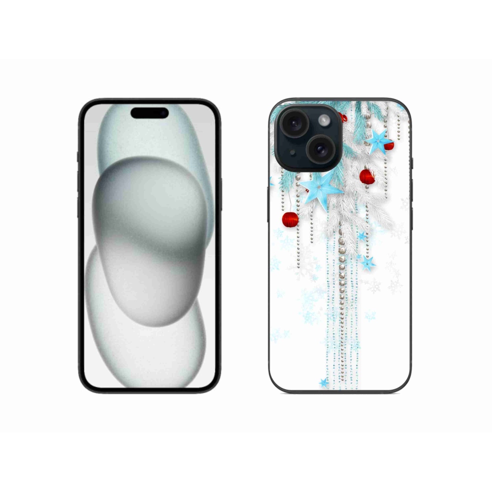 Gelový kryt mmCase na iPhone 15 - vánoční ozdoby