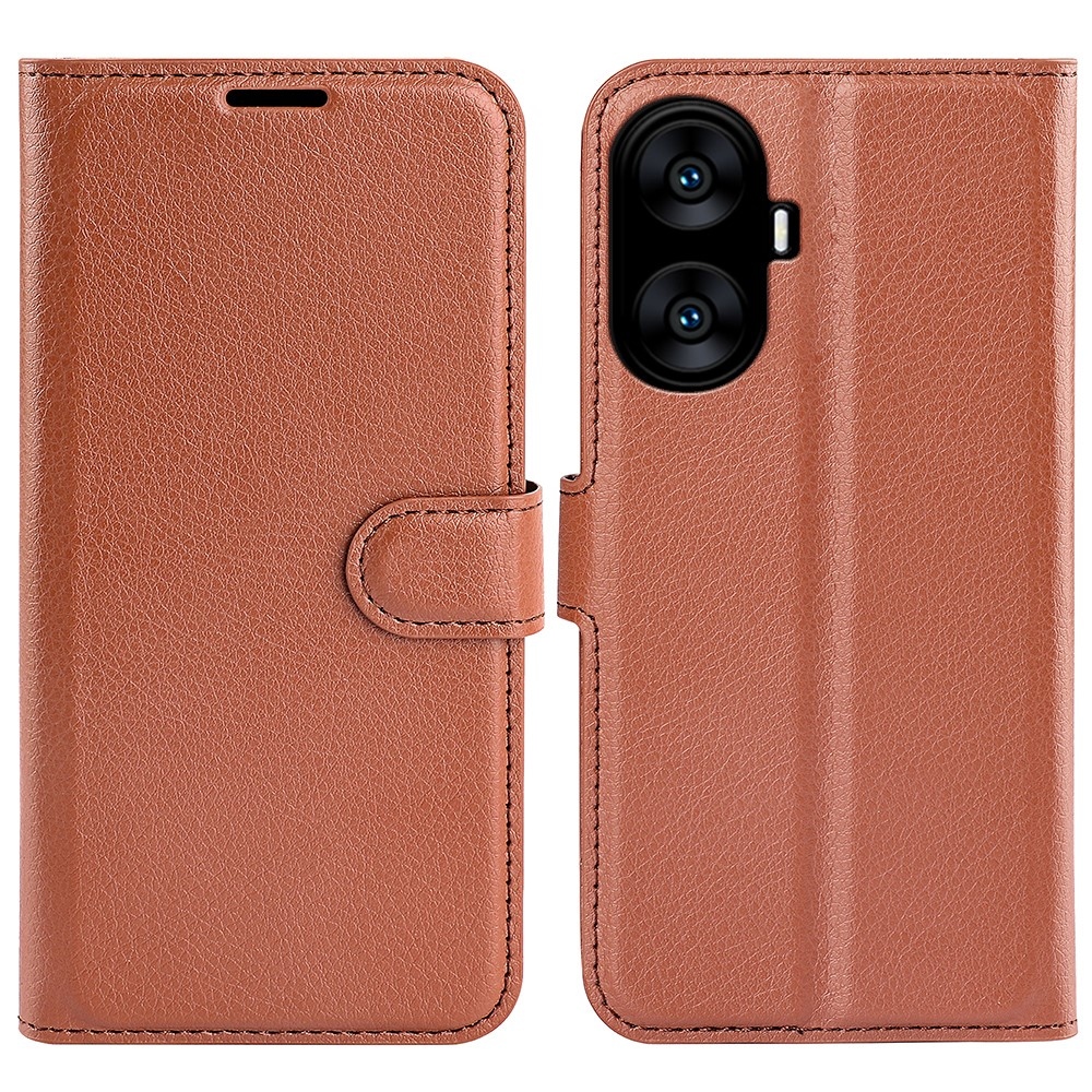 Litchi knížkové pouzdro na Realme C55 - hnědé