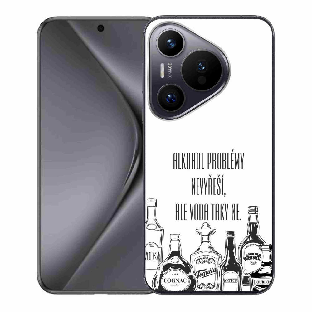 Gelový kryt mmCase na Huawei Pura 70 - vtipný text bílé pozadí