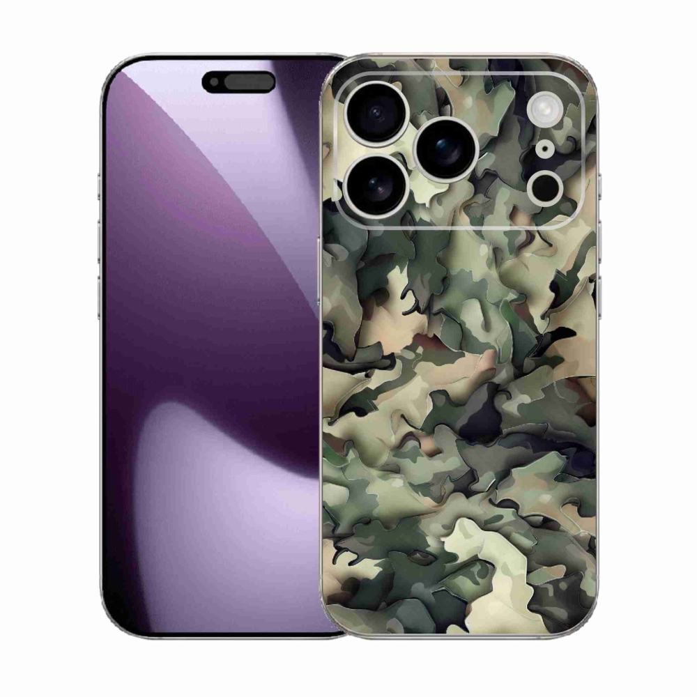 Gelový kryt mmCase na iPhone 17 Pro - maskáčový vzor 9