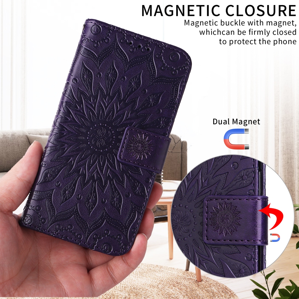 Sunflower knížkové pouzdro na Xiaomi Redmi 15C 4G/5G (173mm) - tmavěfialové