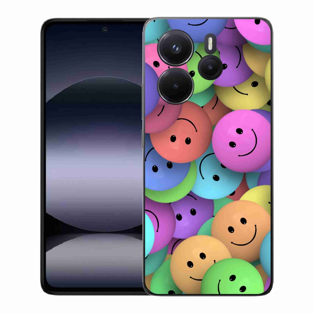 Gelový kryt mmCase na Xiaomi Redmi Note 14 - barevní smajlíci