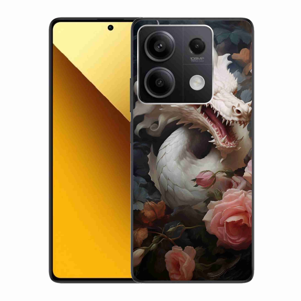 Gelový kryt mmCase na Xiaomi Redmi Note 13 5G - bílý drak