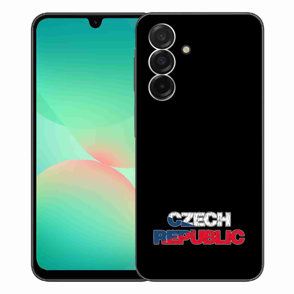 Gelový kryt mmCase na Samsung Galaxy A26 5G - Czech Republic černé pozadí