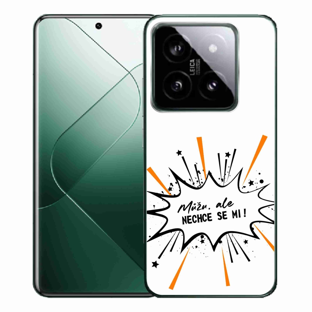 Gelový kryt mmCase na Xiaomi 14 Pro - vtipný text 11 bílé pozadí